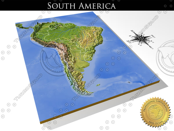 Modelo 3d Sudamérica Mapas En Relieve 3d De Alta Resolución Turbosquid 585525 5492