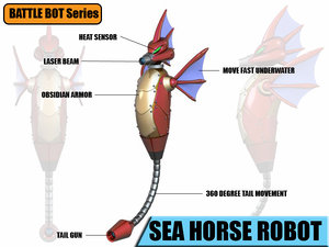 sea horse robot 3d model