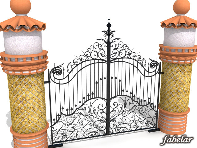 3d ограждение revit. Gate 3d model. Ворота ревит. Ворота 3д модель. Бетонный забор 3д модель архикад.