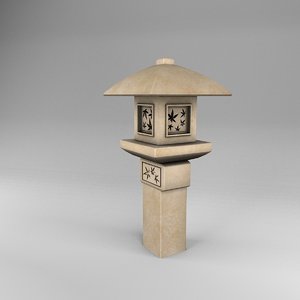 3d model lantern ikekomi gata