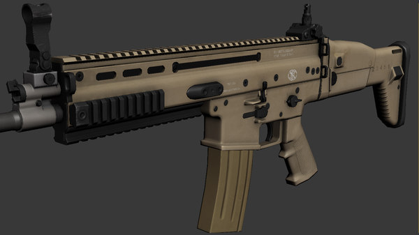 3ds max scar l assault rifle