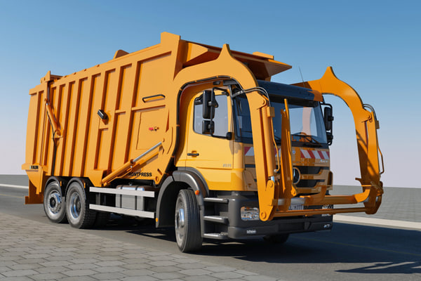 3d Garbage Truck Loader Model 3825