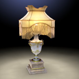 antique table lamp 3d model