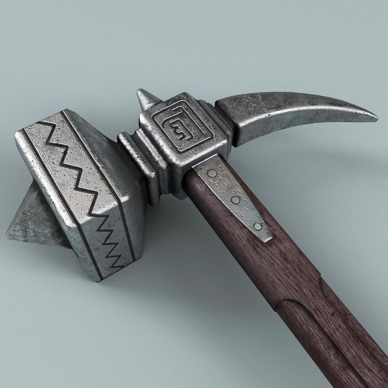 3d battle hammer model