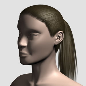 hair character mesh 3d model