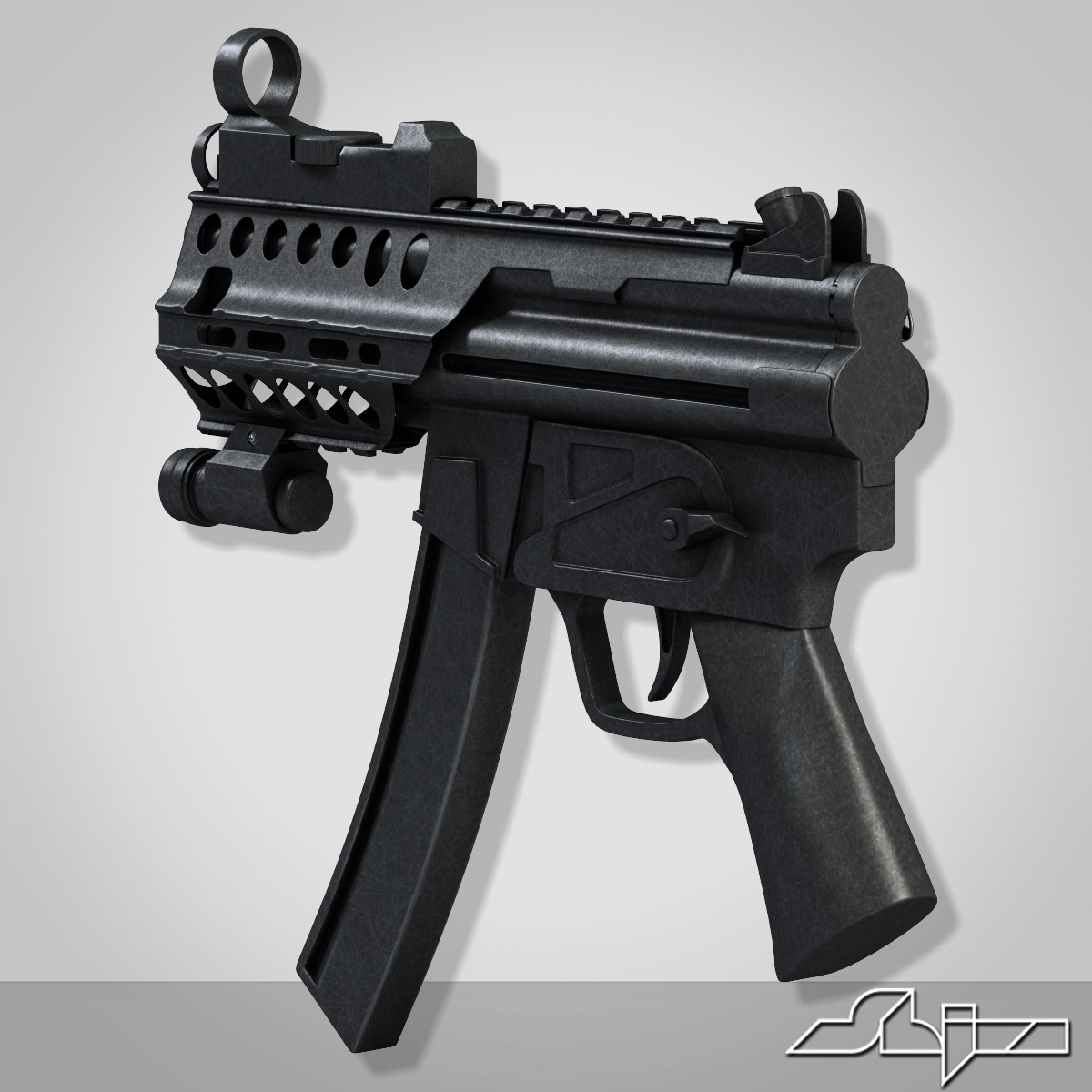 submachine gun mp5 3d model