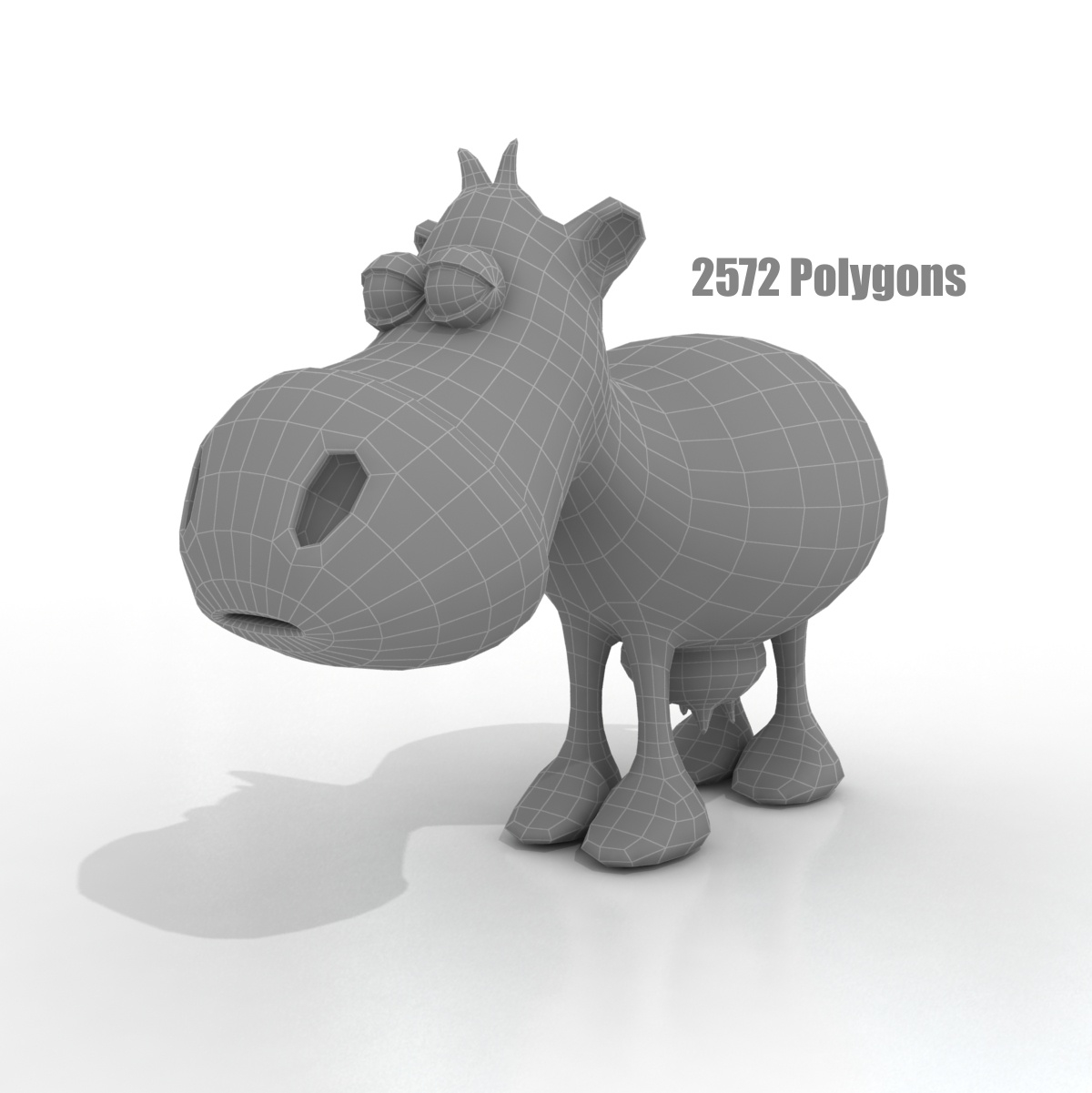 卡通牛 - rigged3d模型