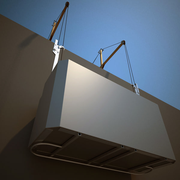 window cleaning machine gondola 3d max