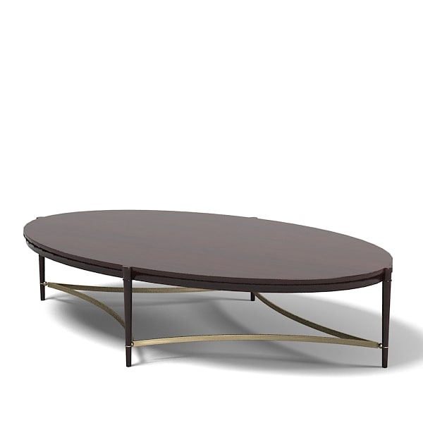 Baker Thomas Pheasant 3d Max - Oval Coffee Table Contemporary Baker Thomas Pheasant 3d Max - Oval Coffee Table Contemporary