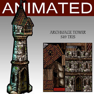 3d model of archmage tower