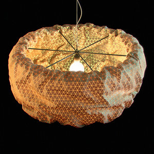 wooden lampshade 07 3d model
