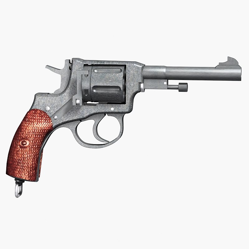 nagant revolver 3d max