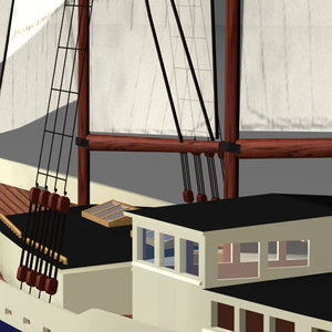 schooner grand banks 3d model