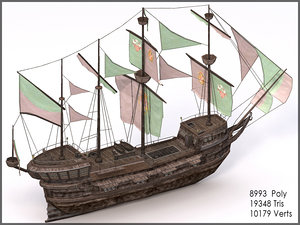 spanish galleon 3d model