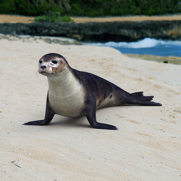 monk seal plush