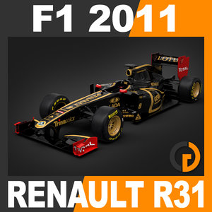 formula 1 2011 renault 3d model