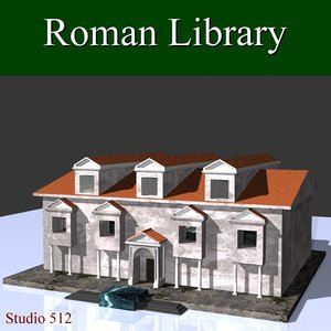 roman library 3d model