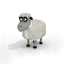cartoon sheep rigged 3d model