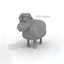 cartoon sheep rigged 3d model