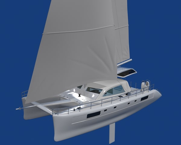 3d双体船模型