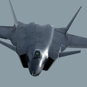 prototype stealth jet fighter 3d max