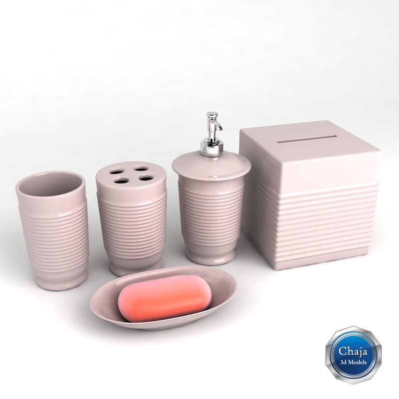 3d model bathroom  accessories  bath