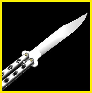 butterfly knife balisong c4d