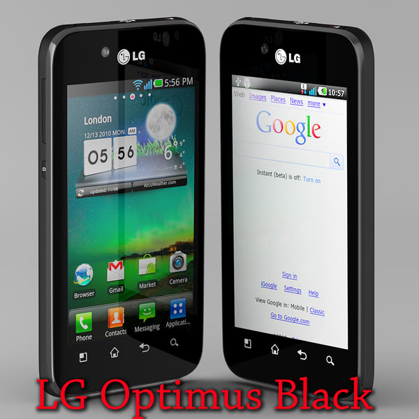 Lg Optimus Black New Android Google Cell Phone Also Known As Lg P970