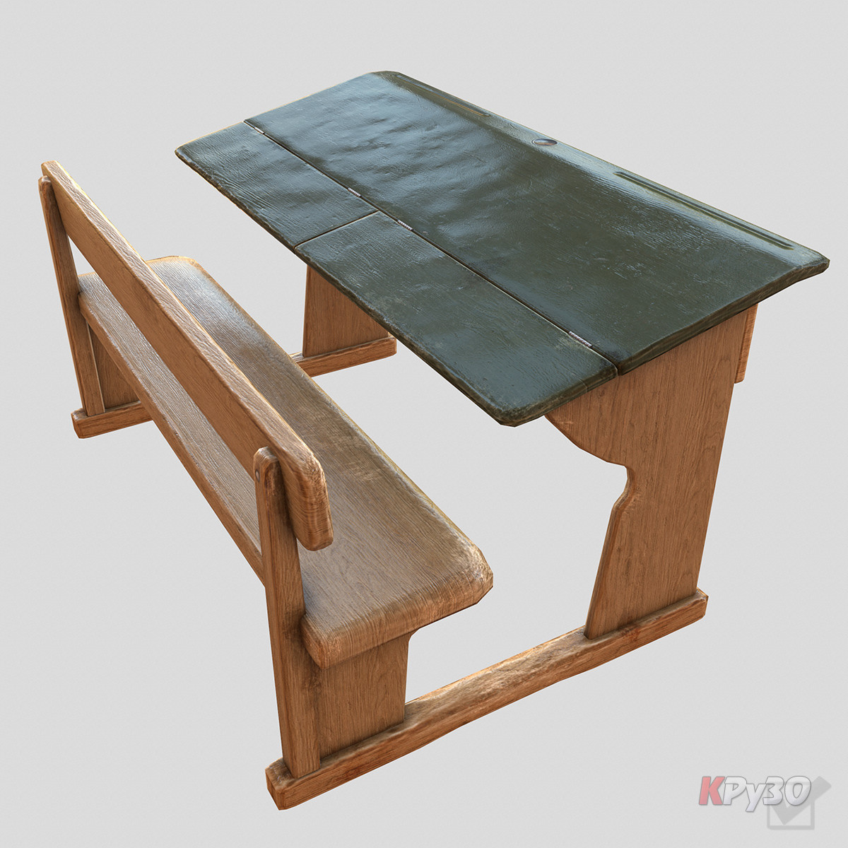 Old School Desk 3d Max Old School Desk