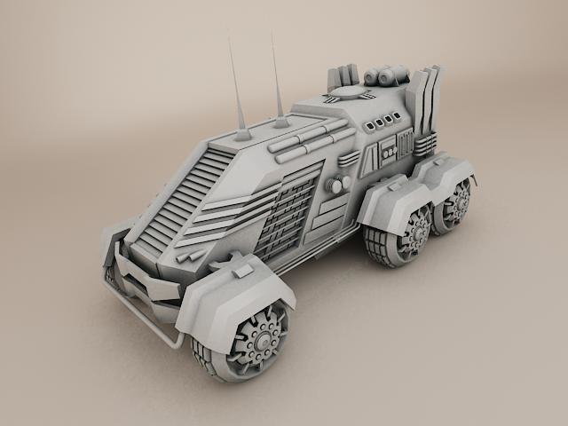 3d model sci fi vehicle