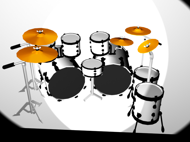 drum set rev 3d model