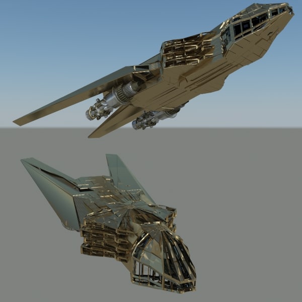 3ds max royal space ship