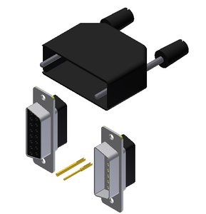 3d model db15 connector kit