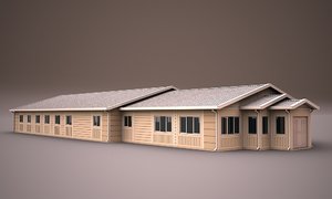 prefabricated building 3d model
