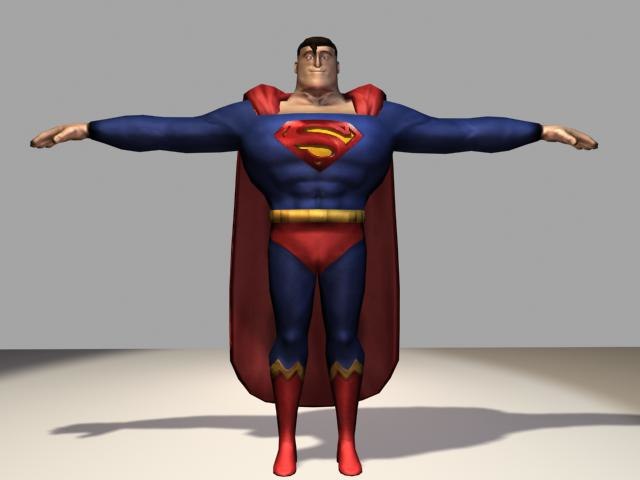 superman superhero 3d model