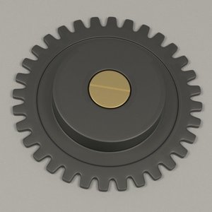3d clock gear wheel