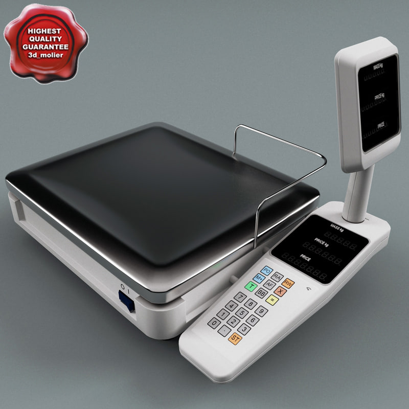 3dsmax supermarket retail scales