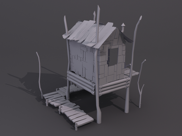 house shack 3d model