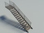 straight modern stairs 3d 3ds