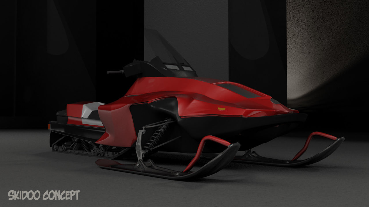 snowmobile skidoo 3d model