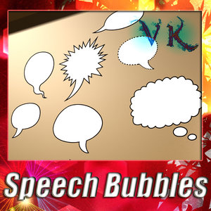 speech bubbles 3d model