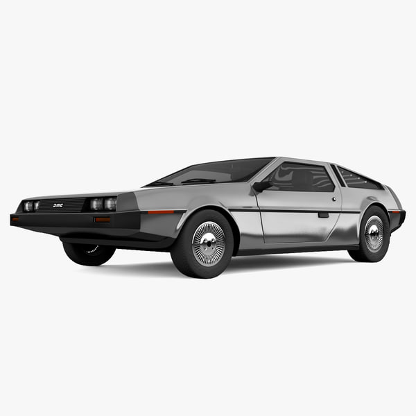 delorean dmc 12 3d obj