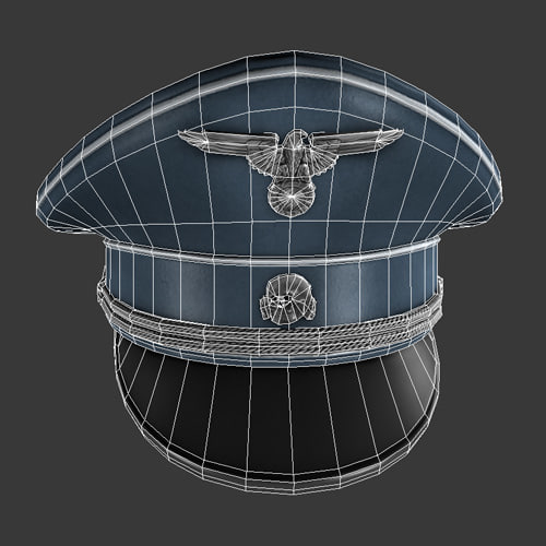 3d model german hat world war