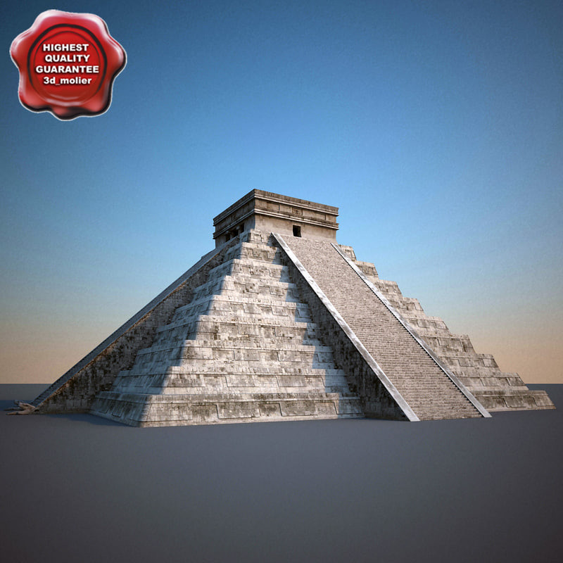 3dsmax mayan pyramid el castillo