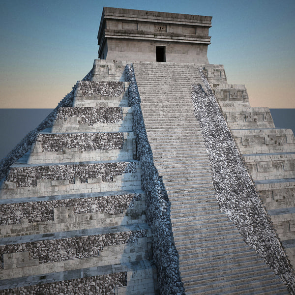 3dsmax mayan pyramid el castillo