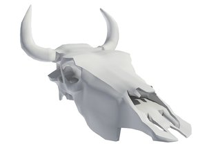3d max bull skull