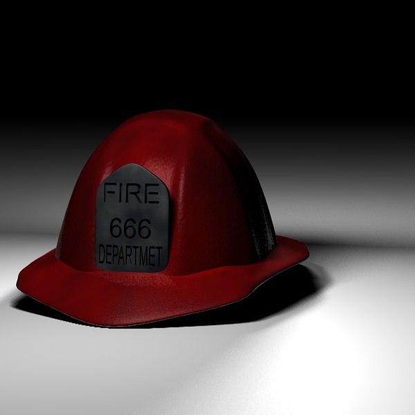 3d model of fireman hat