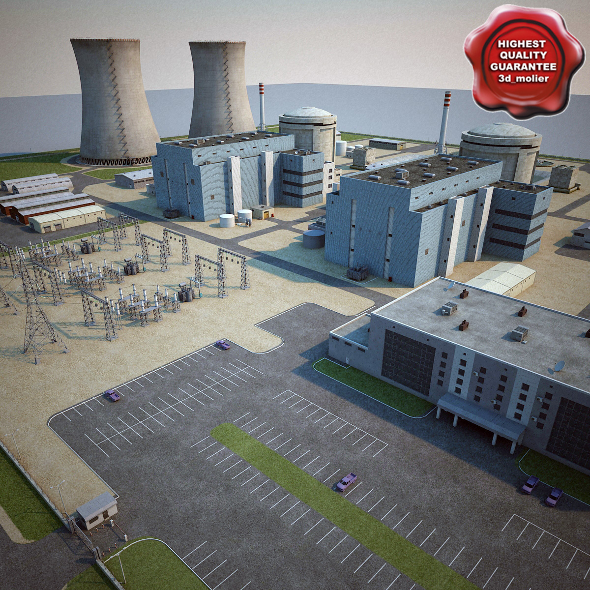 3d model nuclear power plant