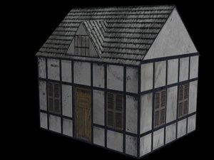 free medieval house 3d model
