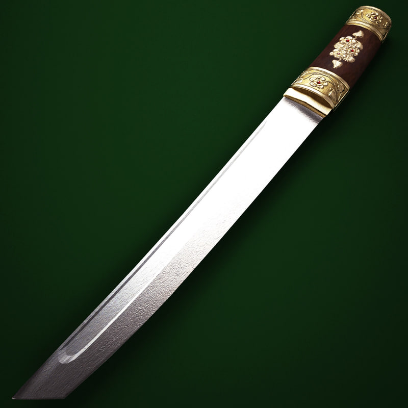 3d tanto samurai sword